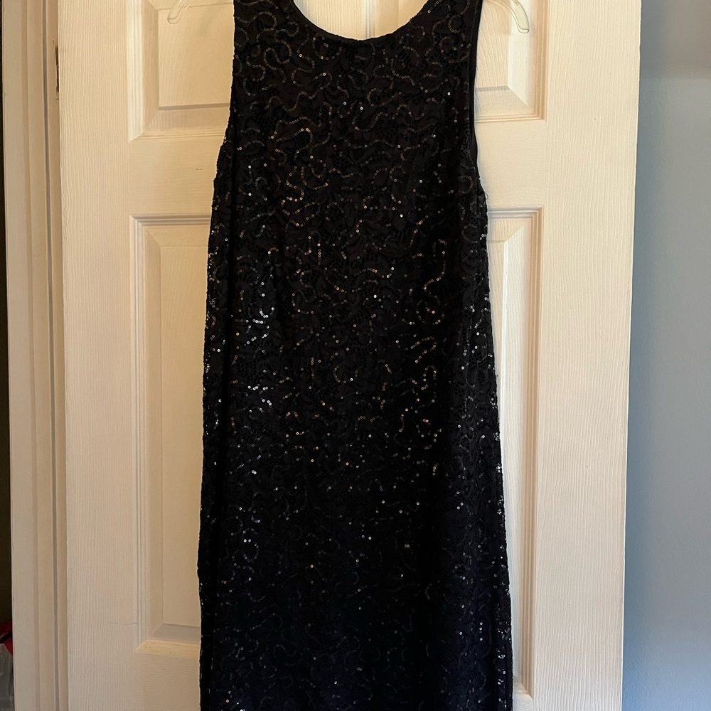 MARINA Elegant Black Sequin Dress
